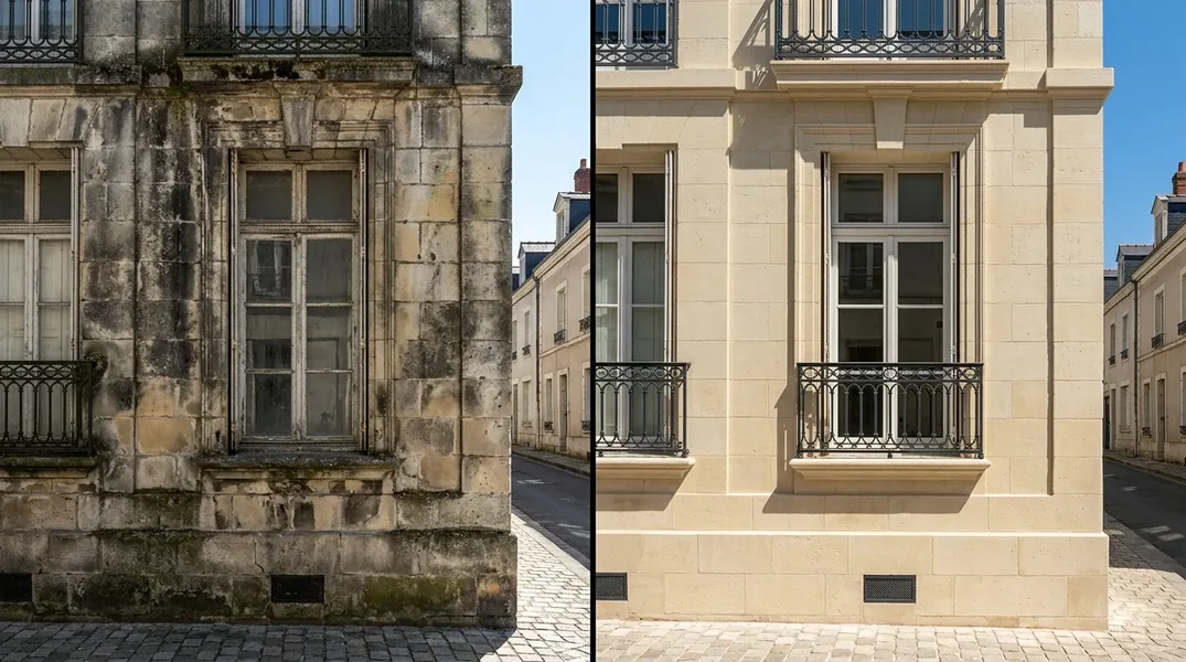 Résultat ravalement de façade à Tours — Ravalement Tours