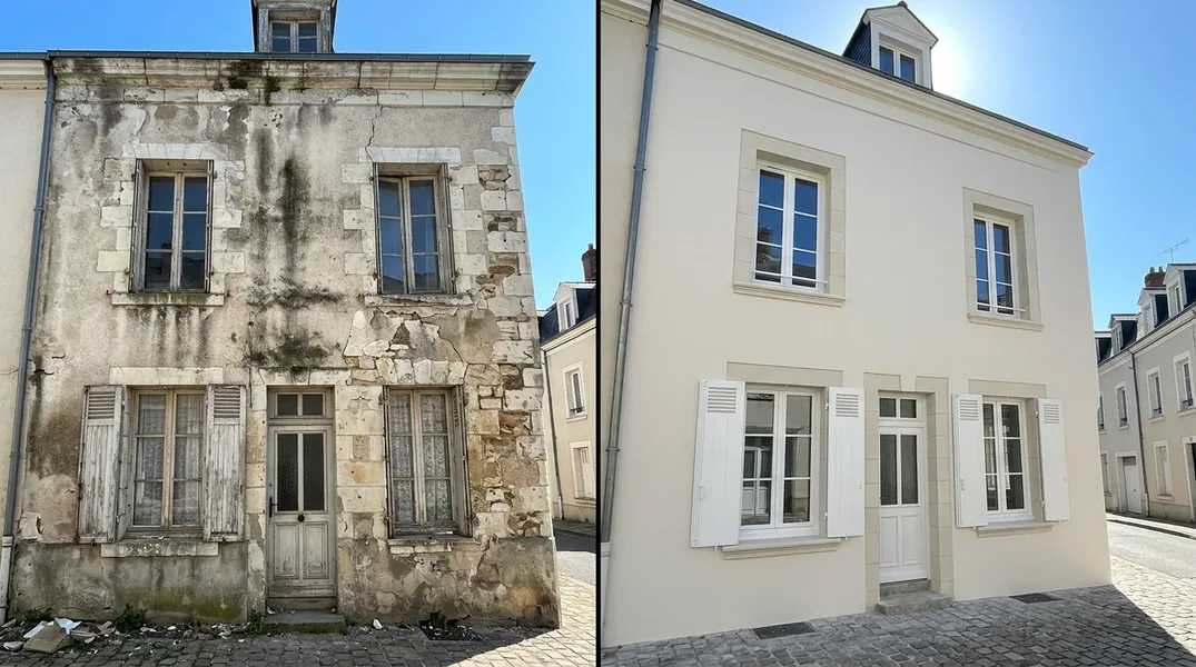 Résultat ravalement de façade à Tours — Ravalement Tours