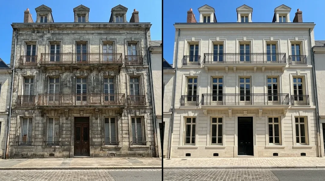 Résultat ravalement de façade à Tours — Ravalement Tours