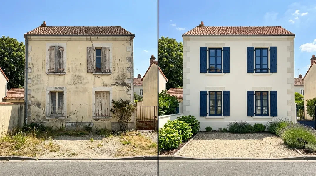 Résultat ravalement de façade à Tours — Ravalement Tours